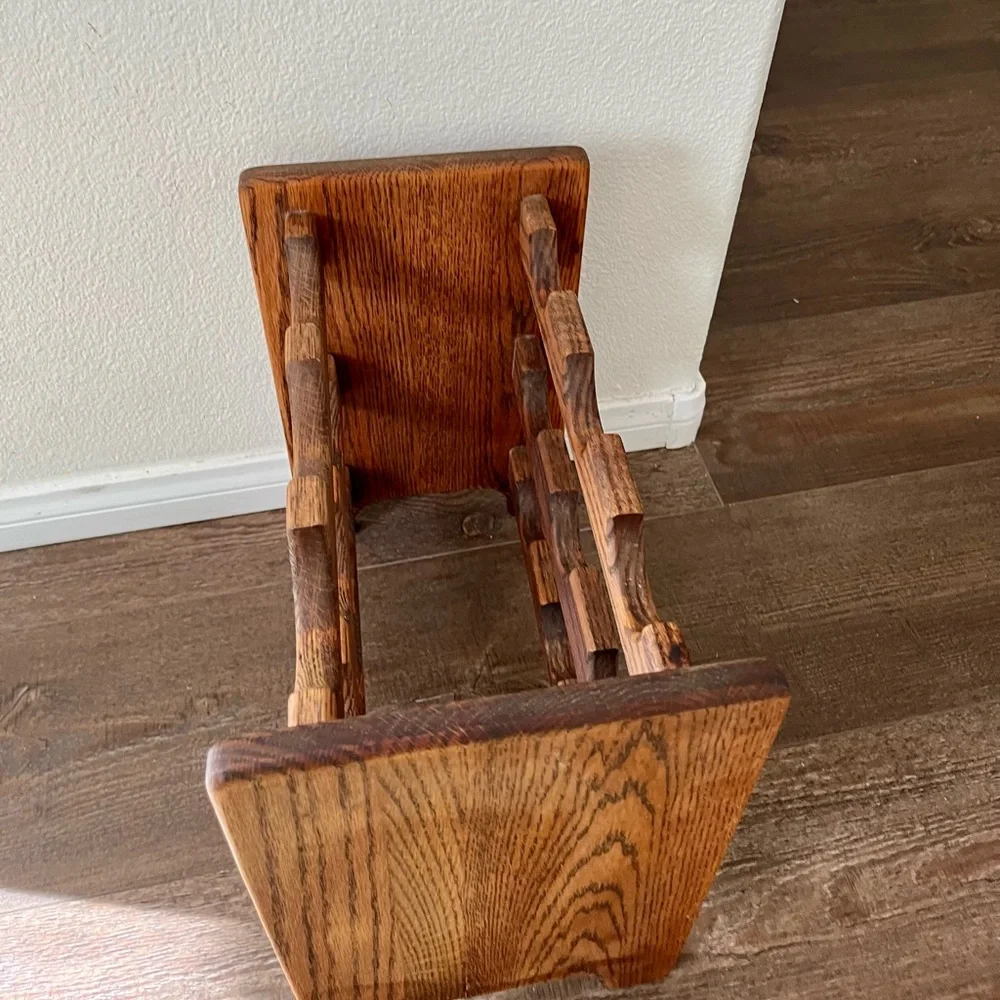 Vintage Teak Wood Mid-Century Wine Rack 9 Bottles Danish Modern 15/9/16 Inch